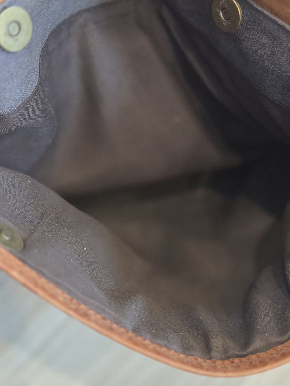 Wowbox Canvas & Leather Messenger Bag in Tan and Gray - Men's Shoulder Satchel - Picture 4 of 13